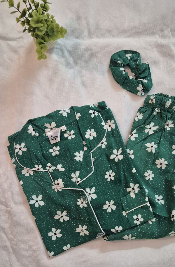 Floral Green - PJ Set - Image 2