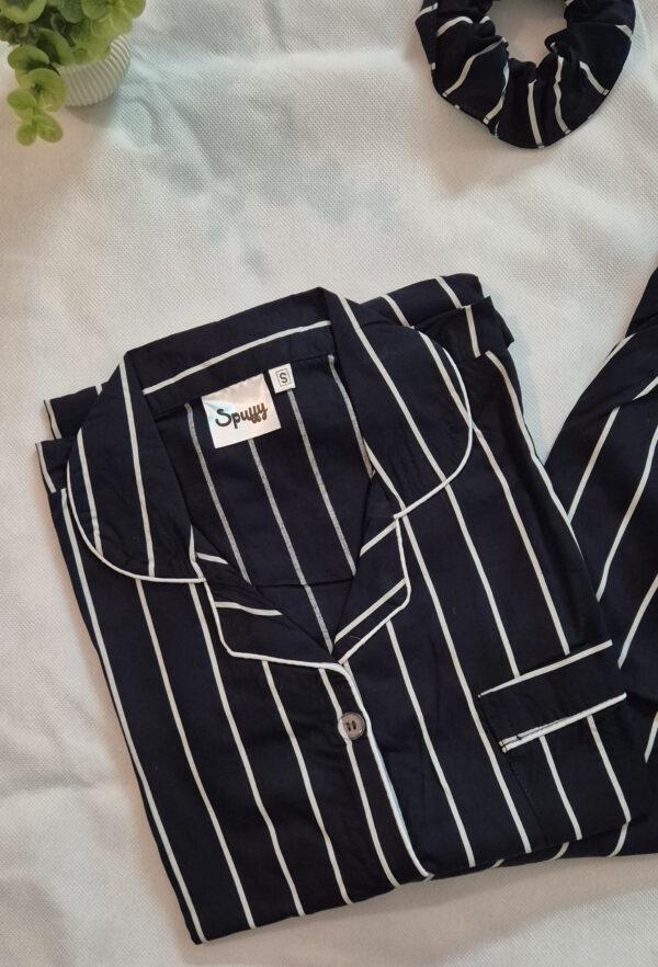 Navy Blue Lines - PJ Set - Image 2