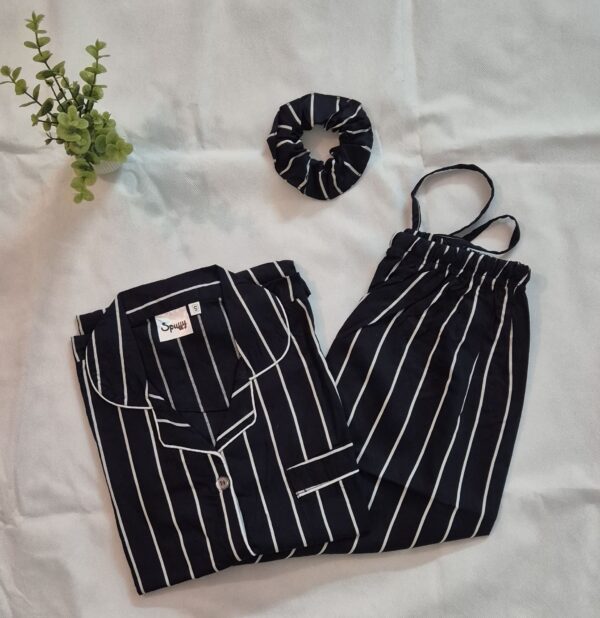 Navy Blue Lines - PJ Set