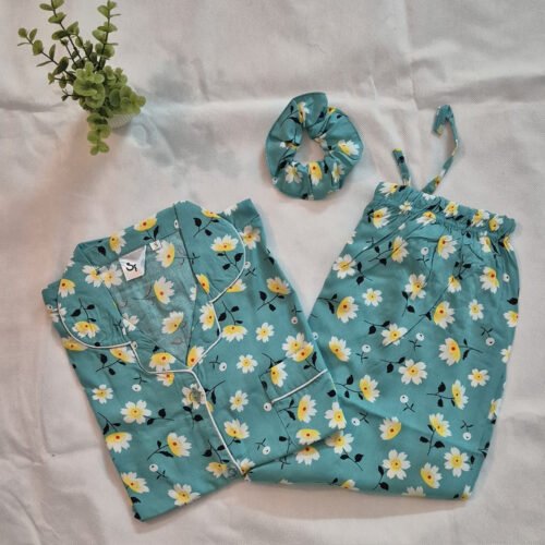 Seagreen Petals - PJ Set