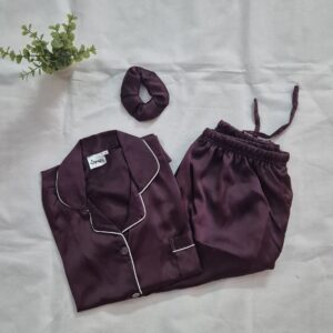 Deep Purple Silk - Premium PJ Set