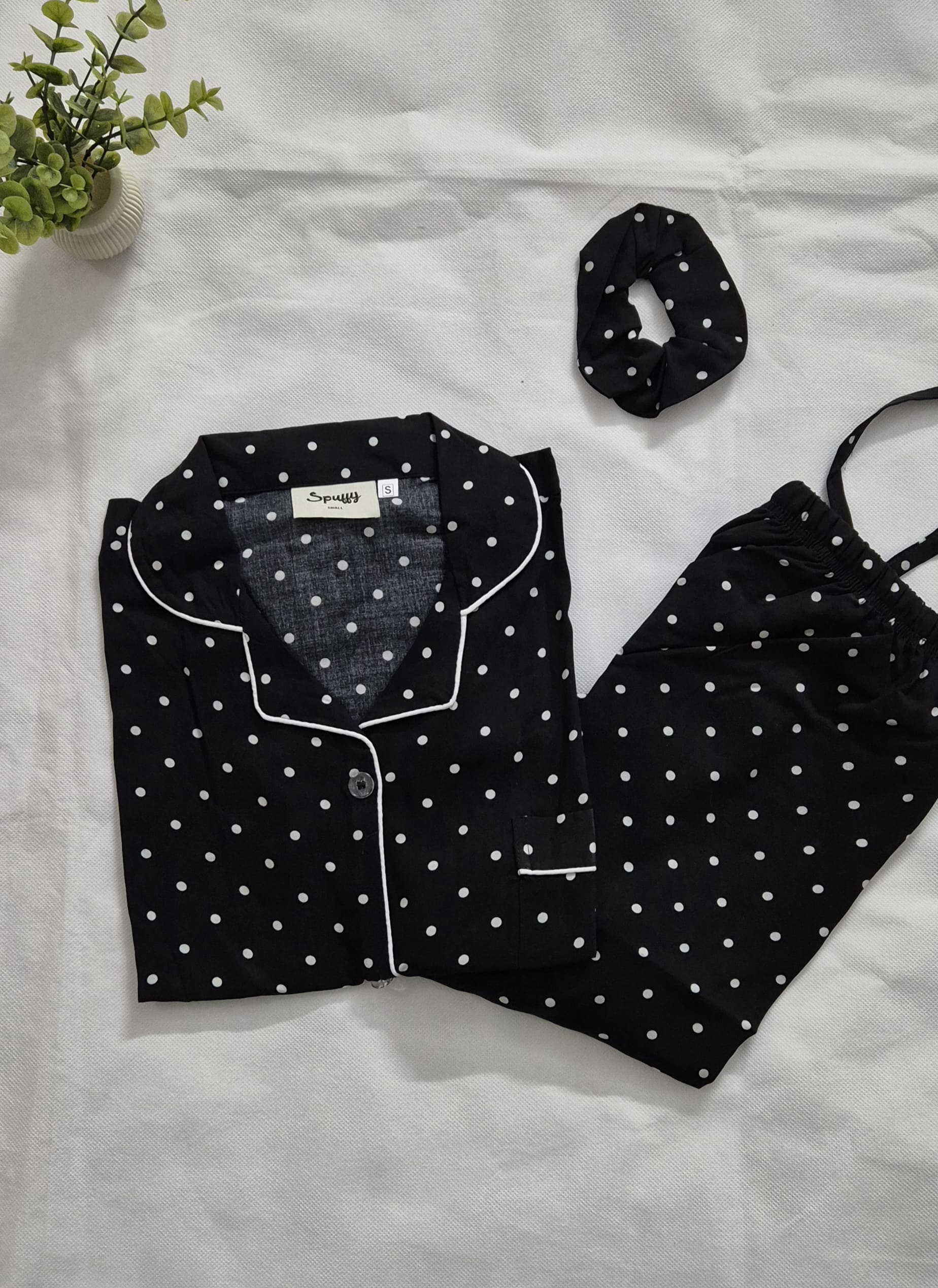 Black Polka - PJ Set
