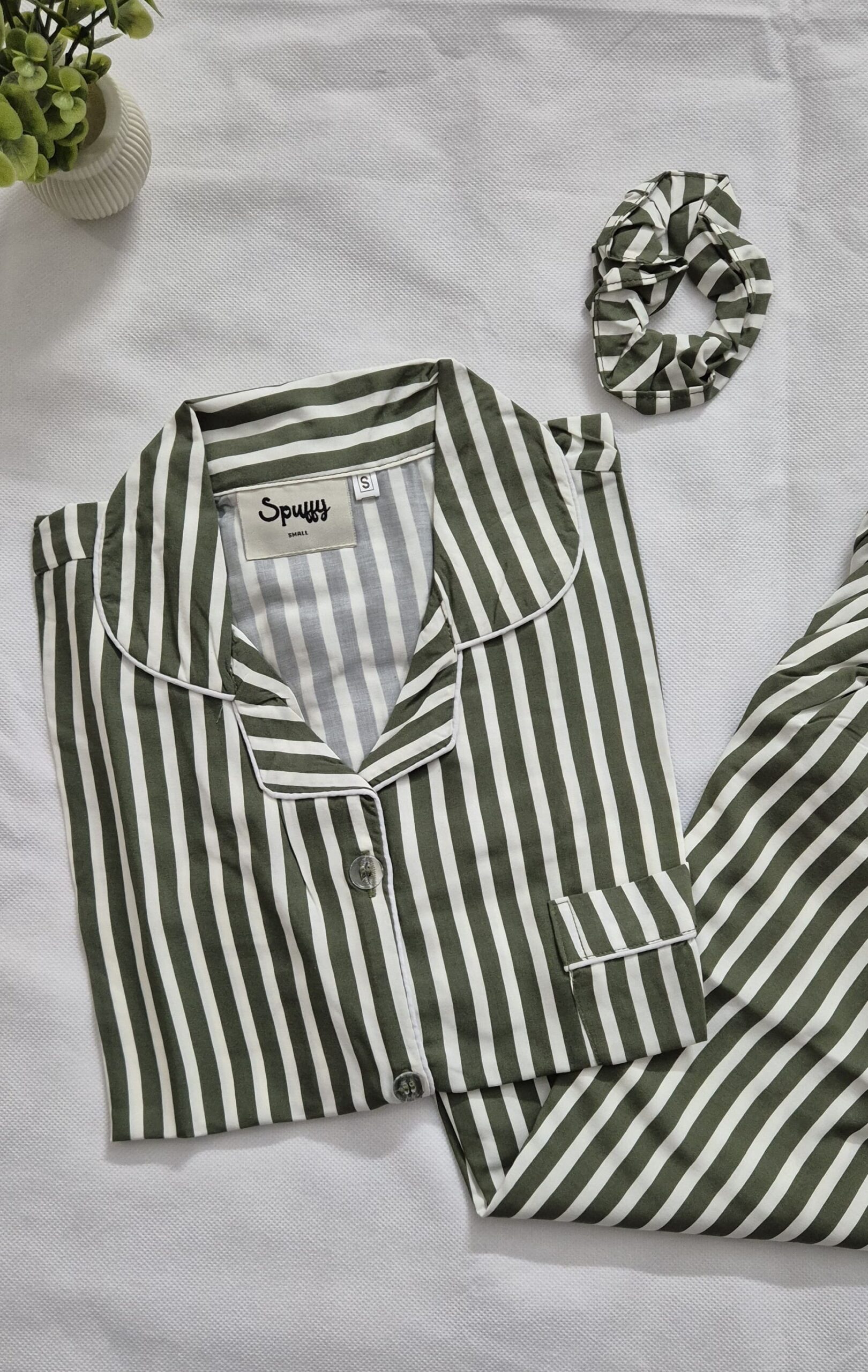Emerald Stripes - PJ Set - Image 2