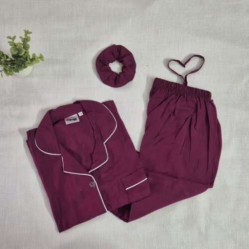 Deep Burgundy - Premium Linen