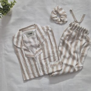 Beige Stripes - PJ Set