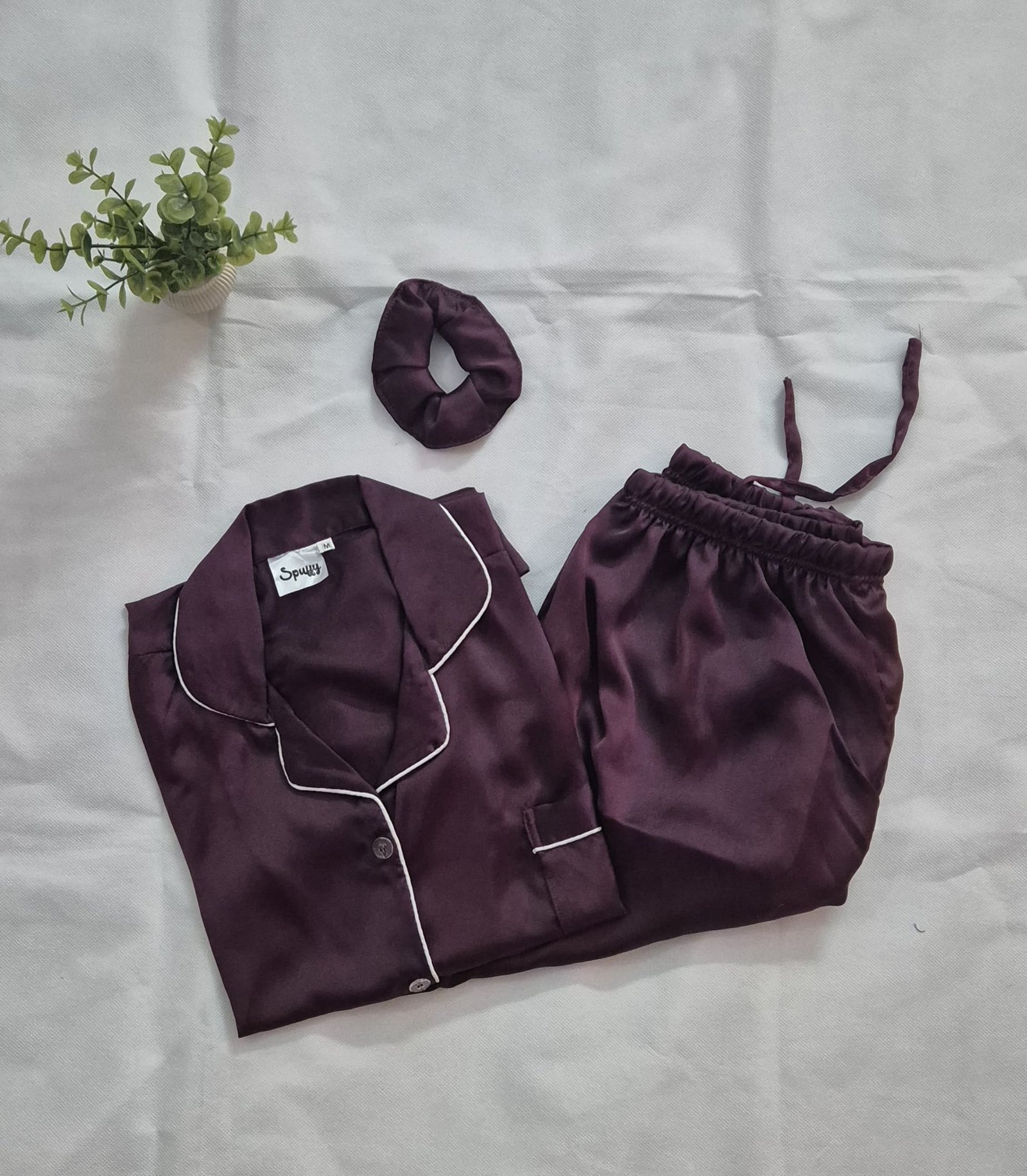 Deep Purple Silk - Premium PJ Set