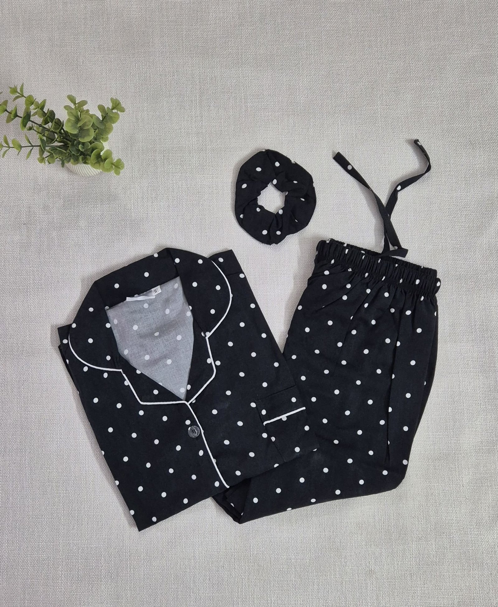 Black Polka - PJ Set