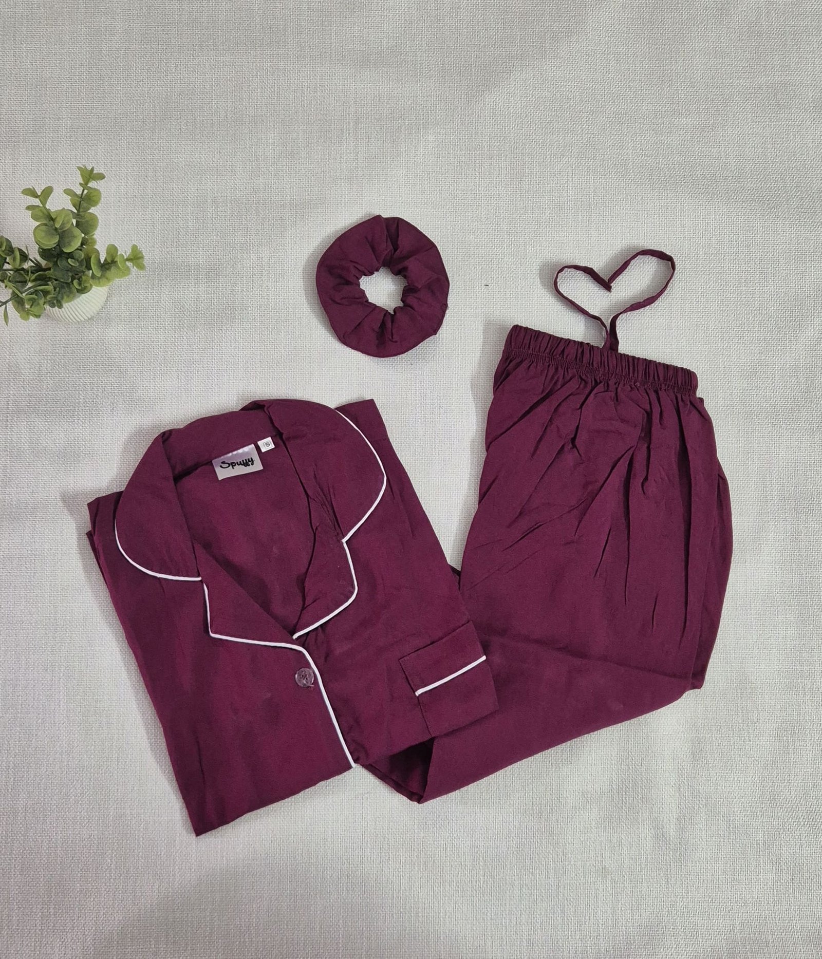 Deep Burgundy - Premium Linen