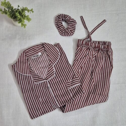 Maroon Stripe - PJ Set