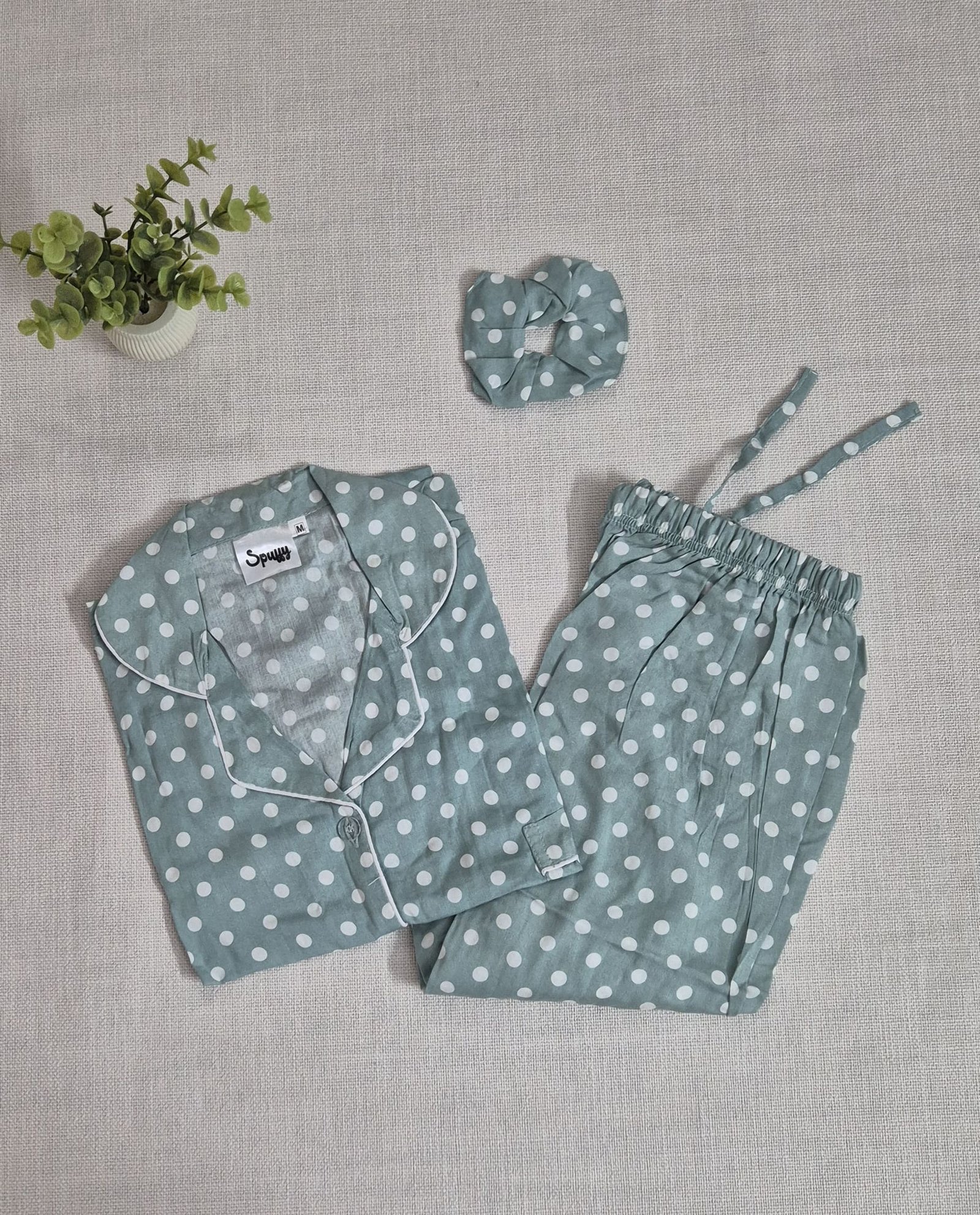 Minty Polka -  PJ Set