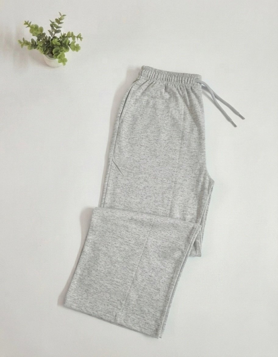 Heather Grey Wide-Leg Trouser - Image 2